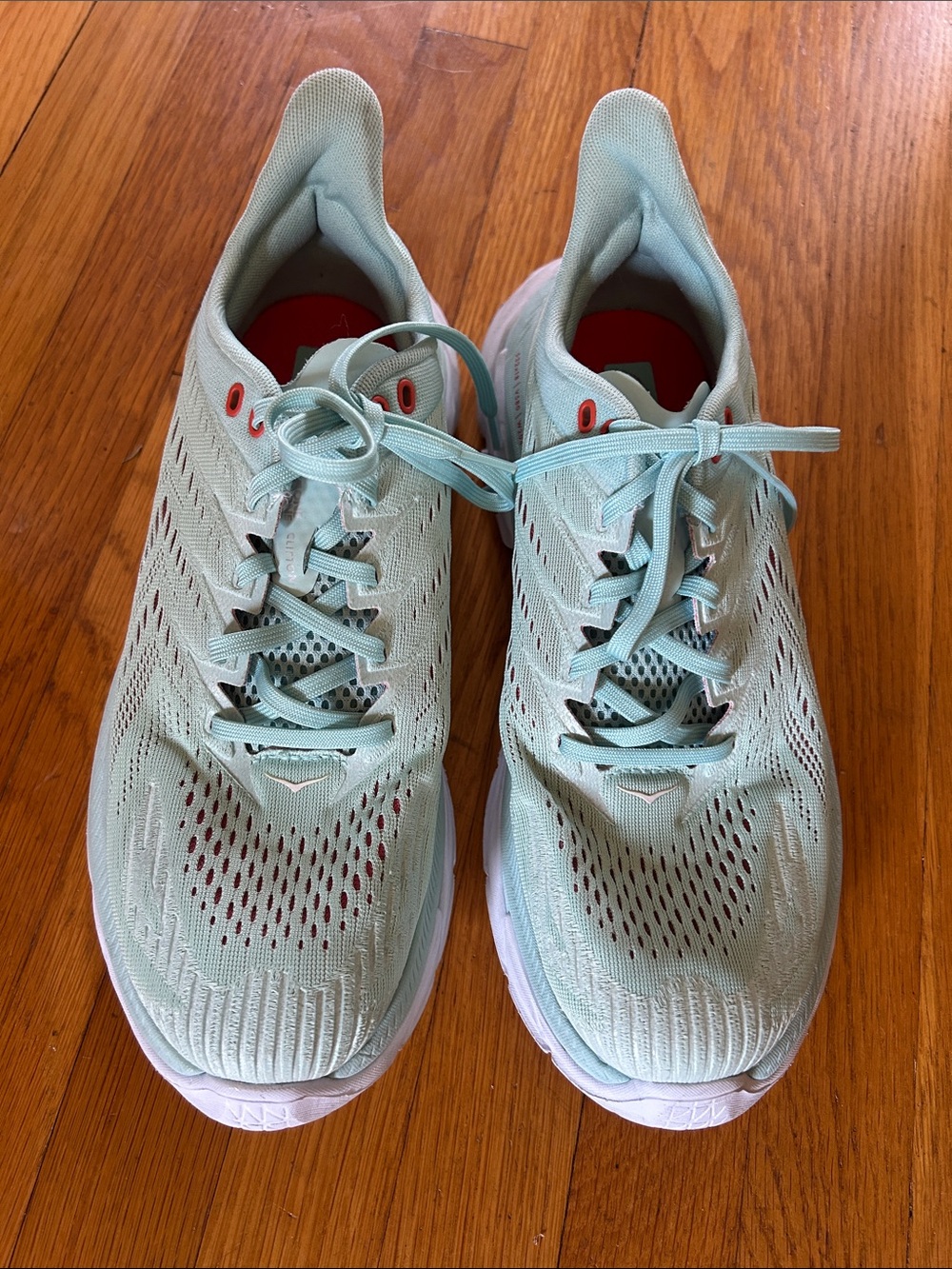 Hoka Clifton Women's Light Mint Lace-Up Running Shoes